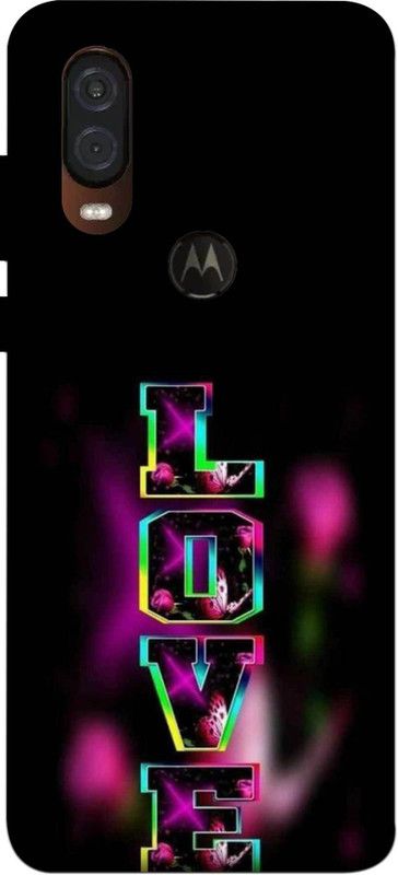 NDCOM Back Cover for Motorola One Vision Love Colourfull Design Printed  (Multicolor, Hard Case, Pack of: 1)