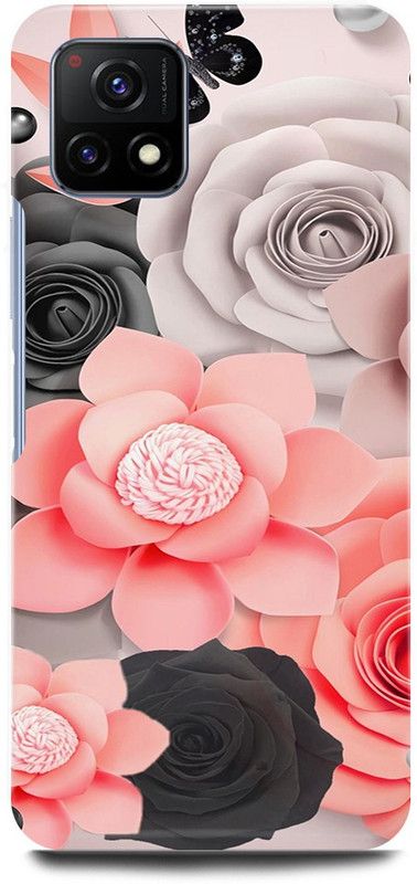 play fast Back Cover for Vivo Y72 5G, V2060 ROSE, ROSES, PINK, WHITE, FLOWER  (Multicolor, Hard Case, Pack of: 1)