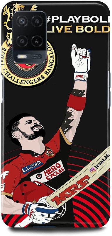 FRONK Back Cover for OPPO A54, CPH2239, VIRAT, KOHLI, INDIAN, PLAYER, RCB  (Red, Hard Case, Pack of: 1)