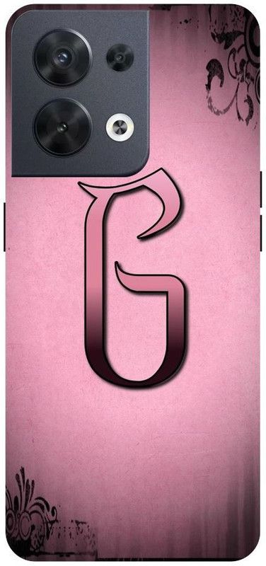 Wall Art Back Cover for OPPO RENO 8 (5G) G Letter, Alphabet G, Bonitas Printed  (Multicolor, Dual Protection, Pack of: 1)