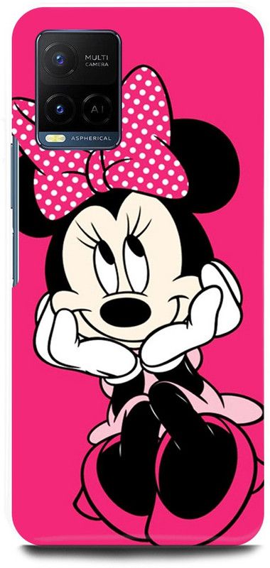 JUGGA Back Cover for Vivo Y21T, V2135, MICKEY,MICKEY MOUSE,ART, CARTOON, TEDDY,DOLL  (Pink, Hard Case, Pack of: 1)