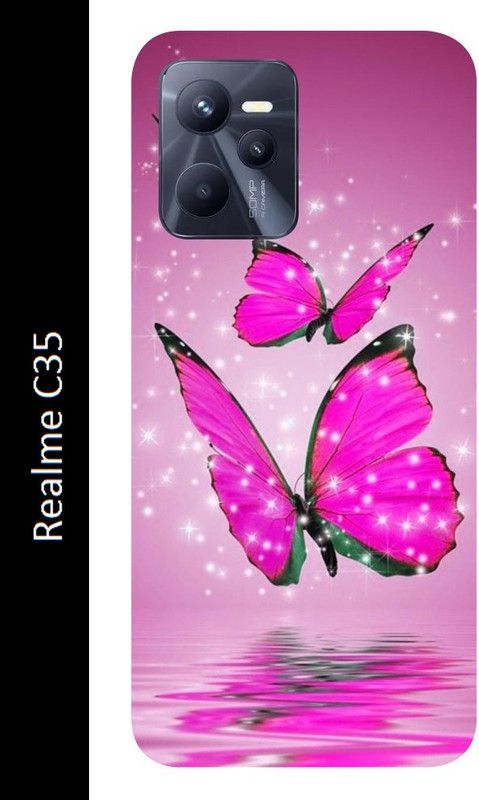 BeauCase Back Cover for Realme C35  (Pink, Grip Case, Silicon, Pack of: 1)