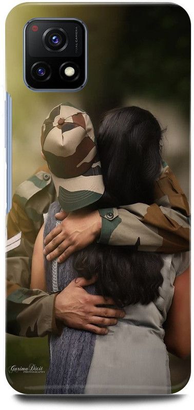 play fast Back Cover for Vivo Y72 5G, V2060 INDIAN, ARMY, SOLDIER, HUG, GIRL  (Brown, Hard Case, Pack of: 1)