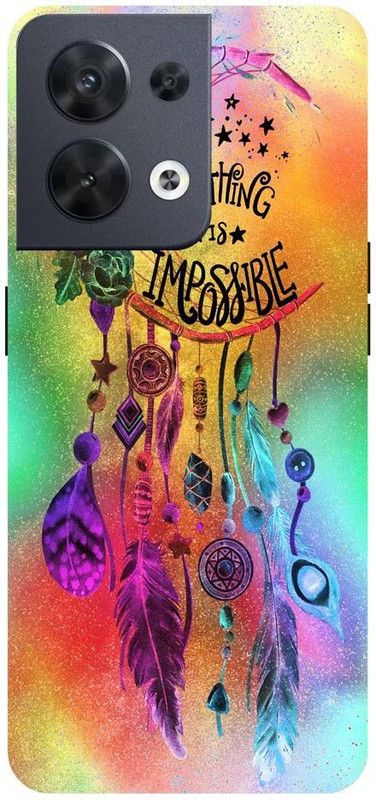 Wall Art Back Cover for OPPO RENO 8 (5G) Dream Catcher Art, Fold Path, Girly Cute Printed  (Multicolor, Dual Protection, Pack of: 1)