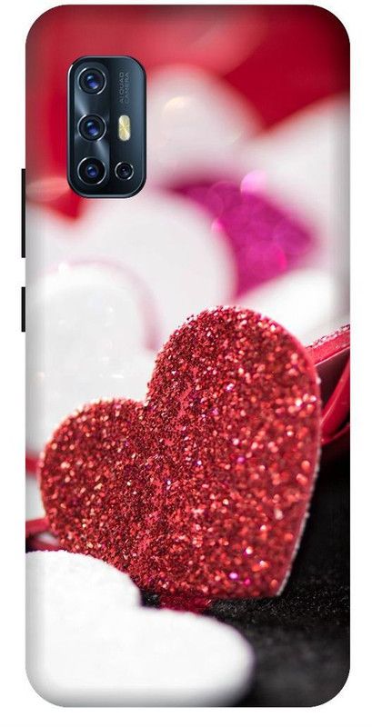 SSMORYA Back Cover for Vivo V17 Cute Love Heart Printed Back Cover  (Multicolor, Waterproof, Pack of: 1)