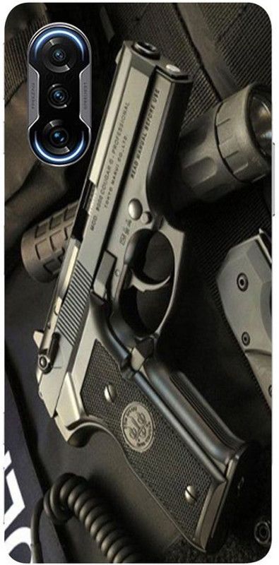 Golden Mask Back Cover for Sky Hawk Back Cover For Redmi Poco F3 GT Pistol  (Multicolor, Waterproof, Silicon, Pack of: 1)