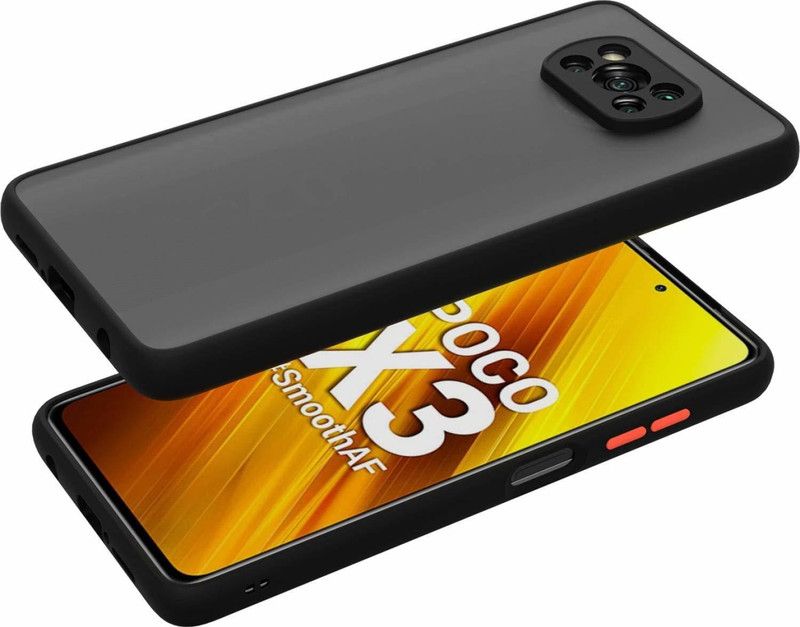 AutoPack Flip Cover for POCO X3  (Black, Camera Bump Protector, Pack of: 1)