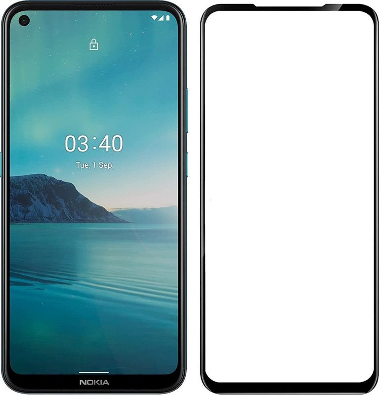 VISHZONE Edge To Edge Tempered Glass for Nokia 3.4  (Pack of 1)