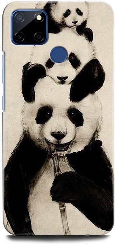 ORBIQE Back Cover for Realme Narzo 20 RMX2193 PANDA, LOVE, BEAR, AMOR, BEAR LOVE, PANDA LOVE  (Multicolor, Shock Proof, Pack of: 1)