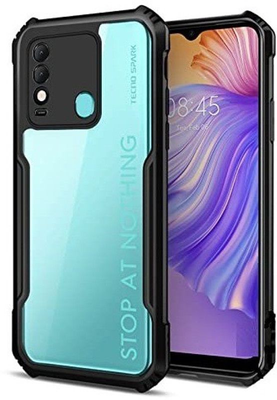 S-Hardline Back Cover for Tecno Spark 8, Bumper Clear Transparent Case  (Transparent)