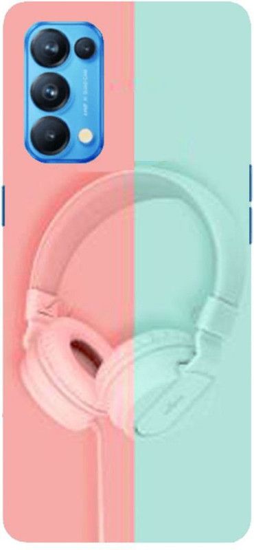 HELLO CASE Back Cover for Oppo Reno5 Pro  (Pink, Blue, Hard Case)