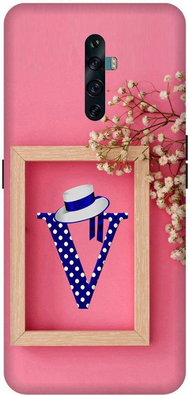 SSMORYA Back Cover for OPPO Reno 2F (V letter, Pink) Printed  (Multicolor, Shock Proof, Pack of: 1)
