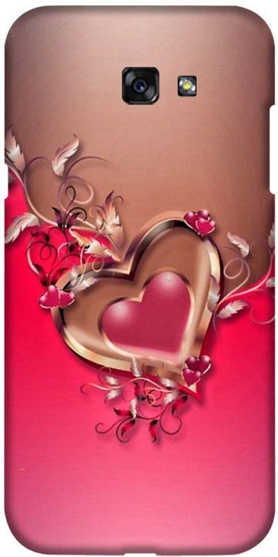 LEEMARA Back Cover for Samsung Galaxy A7 - 2017 (SM - A720F, SM - A720S) - Pink Heart 3D, Printed Back Cover  (Multicolor, Hard Case, Pack of: 1)