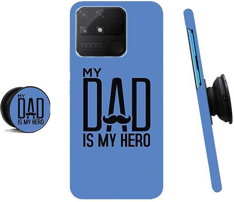 ZAPPY Back Cover for Realme Narzo 50A  (Blue, Black)