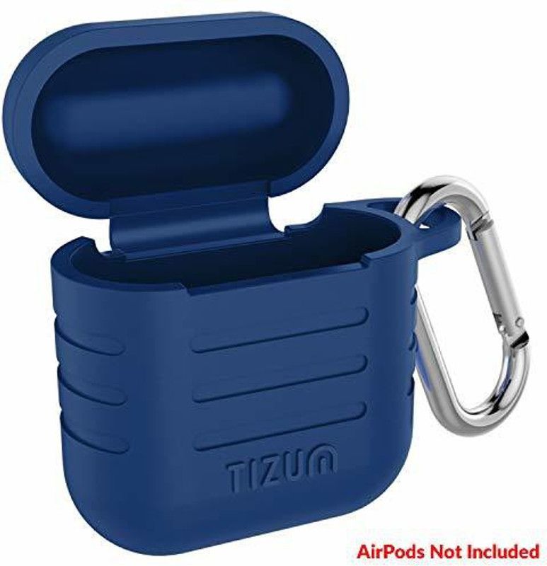 Tizum Front & Back Case for Apple AirPods  (Blue, Silicon)
