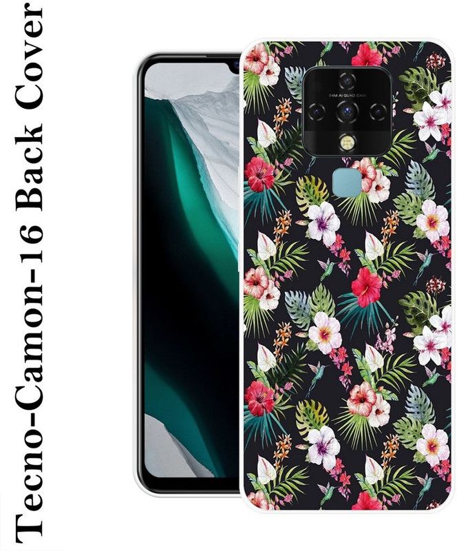 SHIVKUDI Back Cover for Tecno Camon 16  (Multicolor, Grip Case, Silicon)