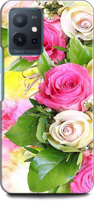 Wall Art Back Cover for Vivo T1 (5G) RED ROCE, ROSES, FLOWERS, NATURE, ABSTRACT, TEXTURE  (Multicolor, Dual Protection, Pack of: 1)