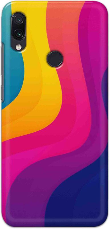 NDCOM Back Cover for Redmi 7 Rainbow Color Wave Printed  (Multicolor, Hard Case, Pack of: 1)
