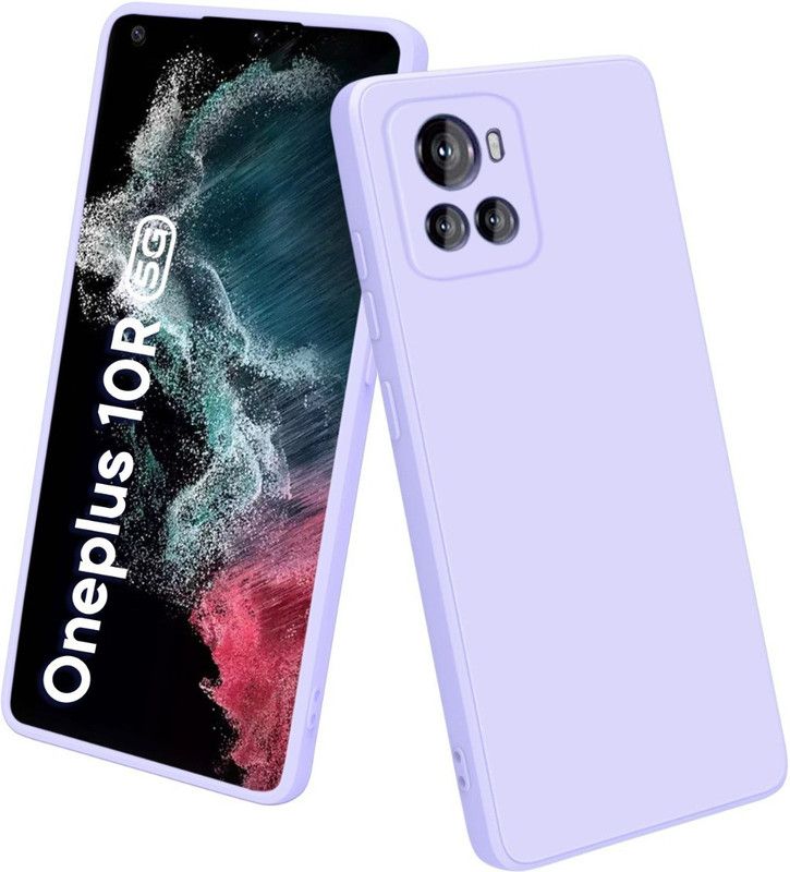 Vshop Back Cover for OnePlus 10R 5G  (Purple, Flexible, Silicon, Pack of: 1)