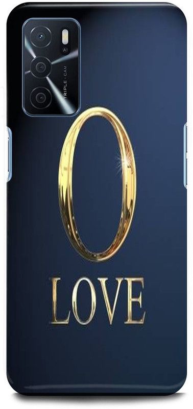 FUGGA Back Cover for OPPO A16, O, LETTER, ALPHABET, LOVE, O, NAME  (Gold, Hard Case, Pack of: 1)