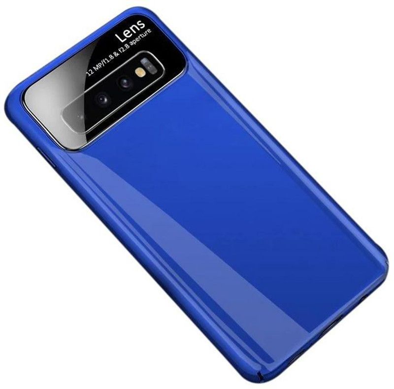 Vaku Luxos Back Cover for Samsung Galaxy S10 Polarized Glass Glossy Edition PC Frames Ultra Thin Case  (Blue, Shock Proof, Pack of: 1)