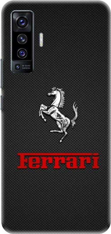 PNBEE Back Cover for Vivo X50 - Ferrari Logo Print  (Multicolor, Hard Case, Pack of: 1)
