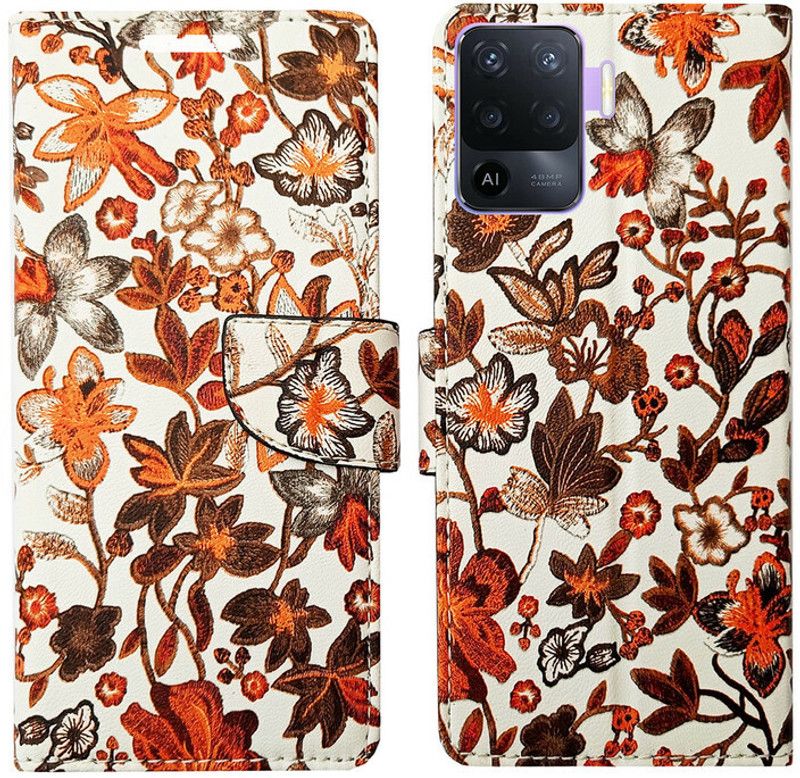 Dhar Flips Flip Cover for Oppo F19 Pro in High Quality  (Orange, Pack of: 1)