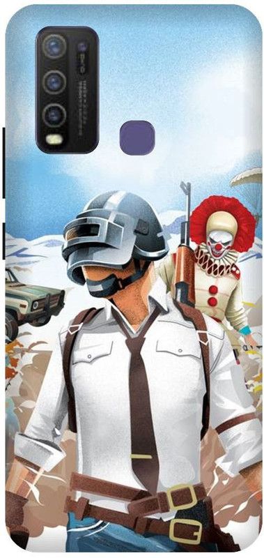 UMPRINT Back Cover for Vivo Y30 Pubg Pubg Game Pubg Mobile Printed Back Cover  (Multicolor, Hard Case, Pack of: 1)