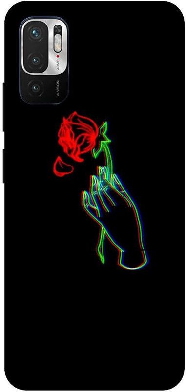 Yoprint Back Cover for REDMI NOTE 10T 5G RED ROSE PRINTED BACK COVER  (Multicolor, Hard Case, Pack of: 1)