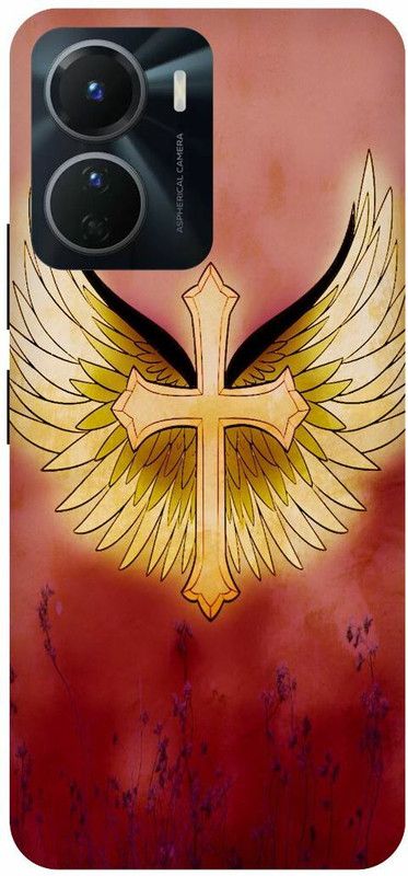 COVERJET Back Cover for VIVO Y16-CROS- CHRISTIAN- GOD- PENDENT  (Gold, Hard Case, Pack of: 1)
