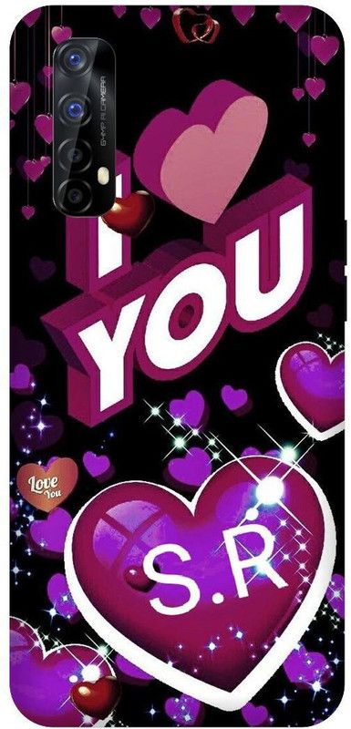 3D U PRINT Back Cover for Realme 7,RMX2151, SR, S LOVES R, NAME, LETTER, ALPHABET, SR LOVE  (Red, Waterproof)