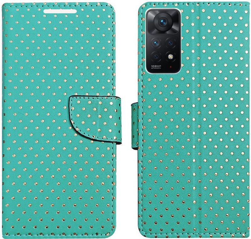AD Enterprises Flip Cover for Redmi Note 11 Pro Plus in High Quality Material  (Green, Magnetic Case, Pack of: 1)