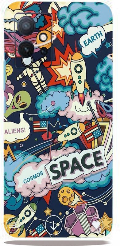 CLAXA Earth Space Vivo Iqoo Z6 5g Back Skin Guard, Earth Space Mobile Skin  (Earth Space Skin With Super matte finish)