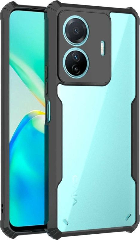 FASHIONPICK Back Cover for Vivo T1 Pro 5G, Vivo T1 Pro, IQOO Z6 Pro 5G  (Black, Transparent, Silicon, Pack of: 1)