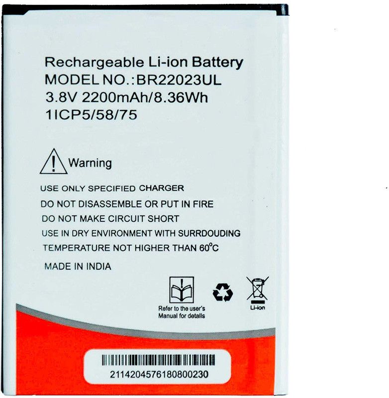 GIFFEN Mobile Battery For INTEX Aqua Lions T1 Lite BR22023UL