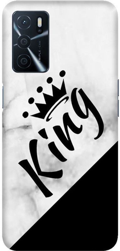 Bingal Back Cover for Oppo A55 5G  (Black, White, Pack of: 1)