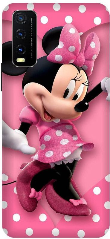 URCHIN Back Cover for Vivo Y20i minnie mouse, mickey mouse, cartoon, funny, cute, love, Disney  (Multicolor, Shock Proof, Pack of: 1)