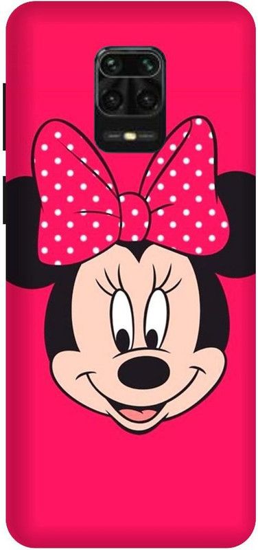 SSMORYA Back Cover for Mi Redmi Note 9 Pro (Pink Cute Mickey) Printed Back Cover  (Multicolor, Shock Proof, Pack of: 1)