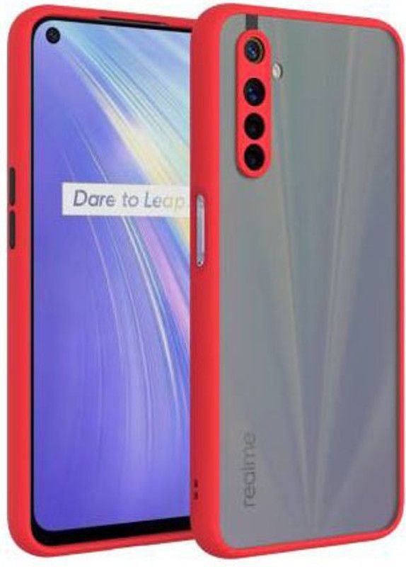 king guard Back Cover for Realme 6i, Realme 6  (Red, Camera Bump Protector, Pack of: 1)