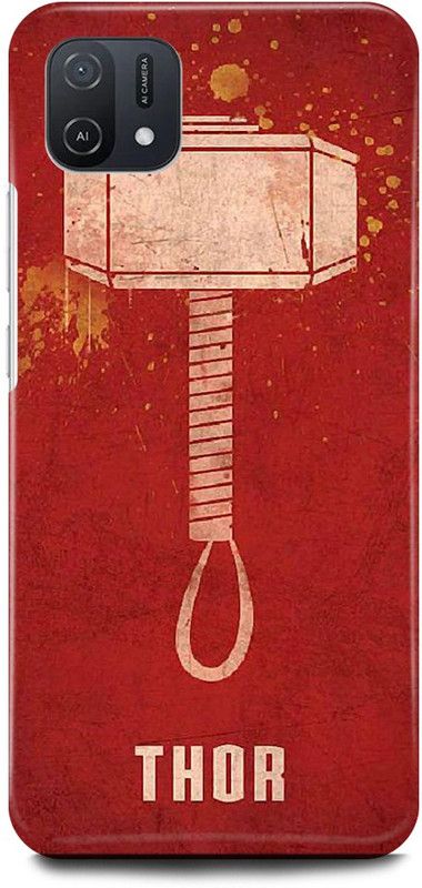 JUGGA Back Cover for OPPO A16E, CPH2421, THOR, AVENGER, HAMMER, AVENGERS  (Red, Hard Case, Pack of: 1)