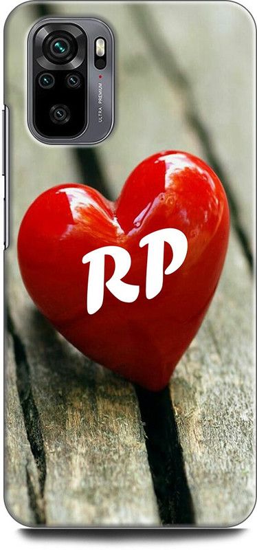 INDICRAFT Back Cover for REDMI Note 10 R P, R LOVES P, NAME, LETTER, ALPHABET, RP LOVE, HART, BLUE  (Multicolor, Dual Protection, Pack of: 1)