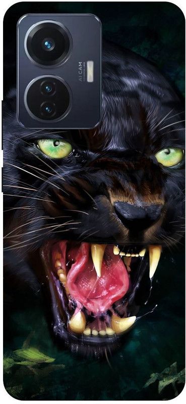 THE NARAYANA COLLECTIONS Back Cover for VIVO T1 44W- V2153-BLACK,PANTHER,TIGER,TENDUAA,LEOPARD  (Multicolor, Hard Case, Pack of: 1)
