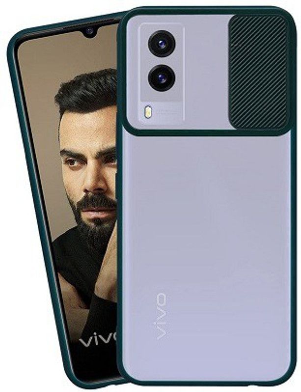tanmay Back Cover for Vivo V21e, Vivo V 21 E  (Green, Camera Bump Protector, Pack of: 1)