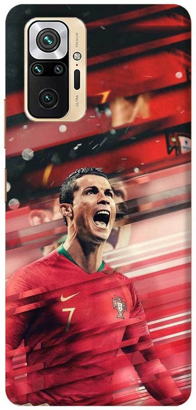 NDCOM Back Cover for Redmi Note 10 Pro Cristiano Ronaldo Football Printed  (Multicolor, Hard Case, Pack of: 1)