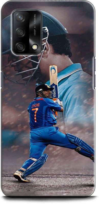 Afterglow Back Cover for Oppo F19 DHONI, MS DHONI, MHAI, MSD, SPORTS, CRICKET, MSD 7  (Multicolor, Shock Proof, Pack of: 1)