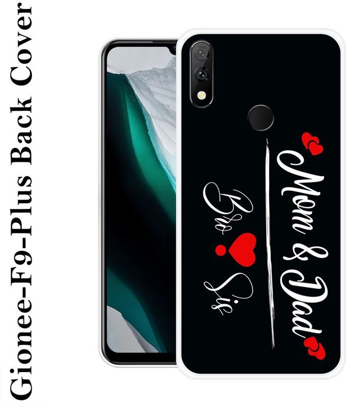 BAGRA Back Cover for Gionee F9 Plus  (Black, White, Silicon)