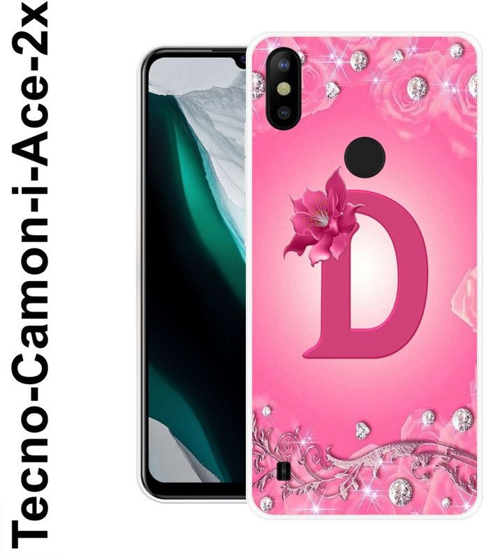 INDIALAND Back Cover for Tecno Camon I Ace 2x  (Pink, Silver, Grip Case, Silicon)