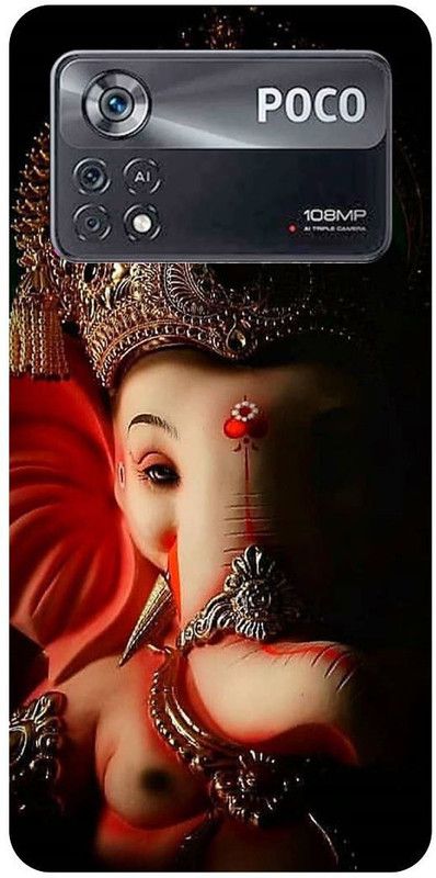 play fast Back Cover for POCO X4 Pro 5G, GANESH, JI, GOD, GANPATI, BAPPA  (Brown, Hard Case, Pack of: 1)