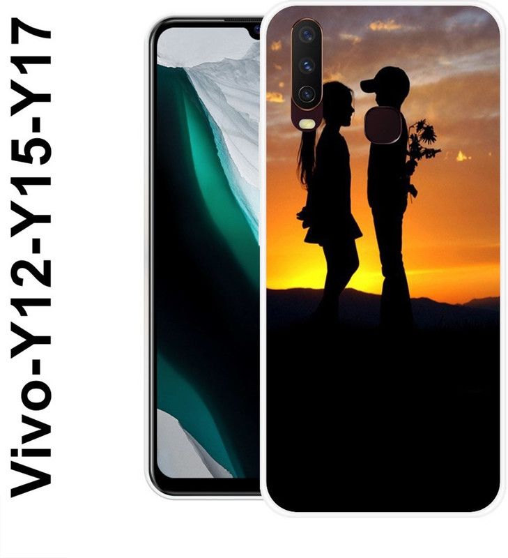 INDIALAND Back Cover for Vivo Y12, Vivo Y15, Vivo Y17  (Black, Yellow, Grip Case, Silicon)