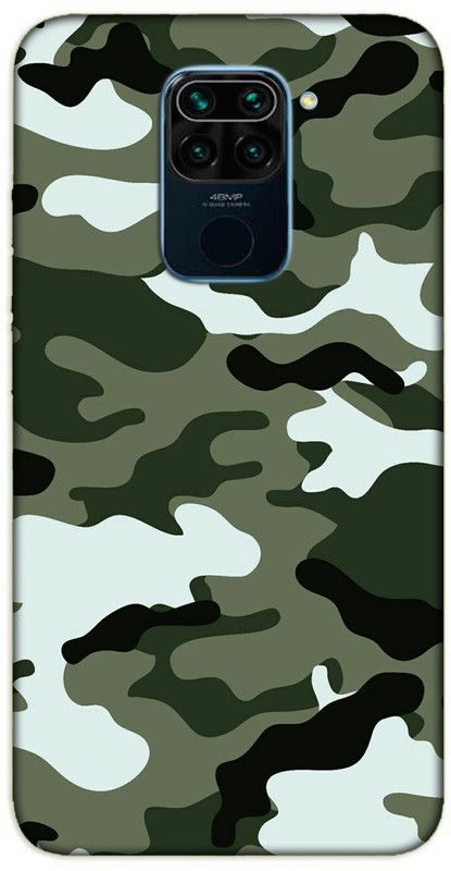 iprinto Back Cover for Mi Redmi Note 9 Indian Army Back Cover  (Green, Hard Case, Pack of: 1)